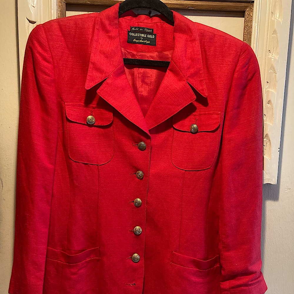 Gorgeous Red Hot Designer Jacket by COLLECTIBLE GOLD by Sergio Saint Angelo